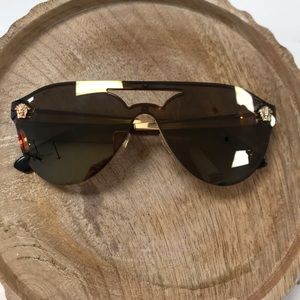 Versace 60mmShield Mirror Sunglasses